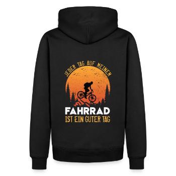 Bicycle Cycling Cycling Quote Gift Idea - Men’s Premium Organic Hoodie - black - Back - Nico (187cm)