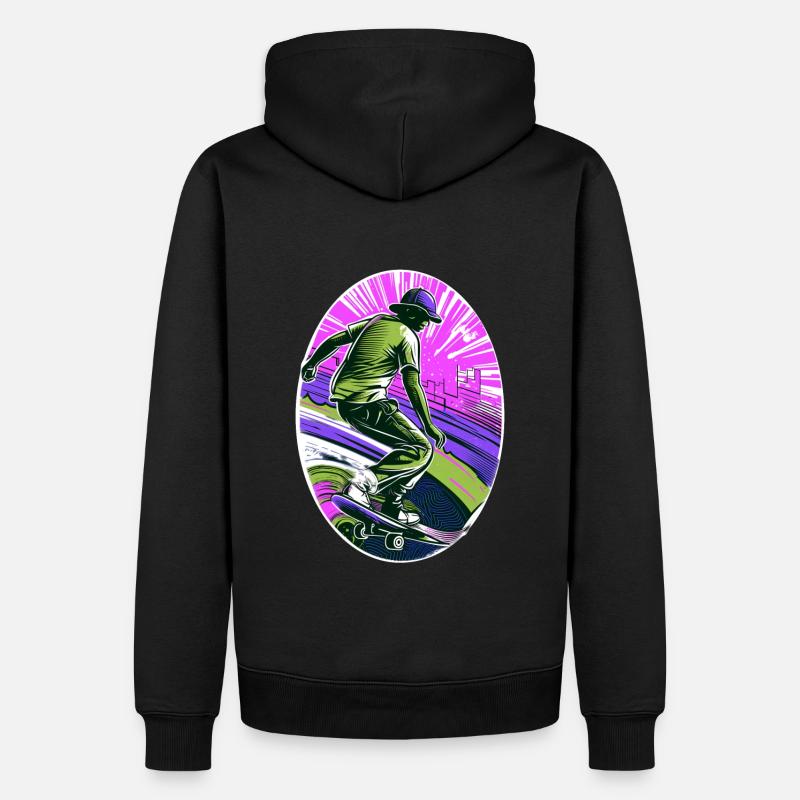 Skater Skateboard - Sweat à capuche Premium bio Homme - noir