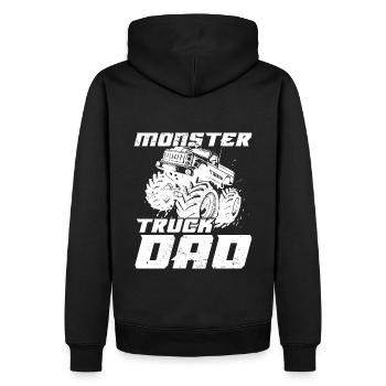 Monster Truck Dad Vatertag Papa Monster Trucks - Männer Premium Bio Hoodie - Schwarz - Hinten - Nico (187cm)
