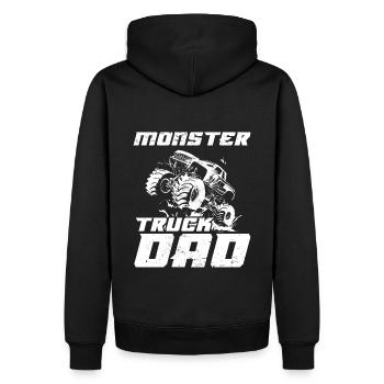 Monster Truck Dad Vatertag Papa Monster Trucks - Männer Premium Bio Hoodie - Schwarz - Hinten - Nico (187cm)