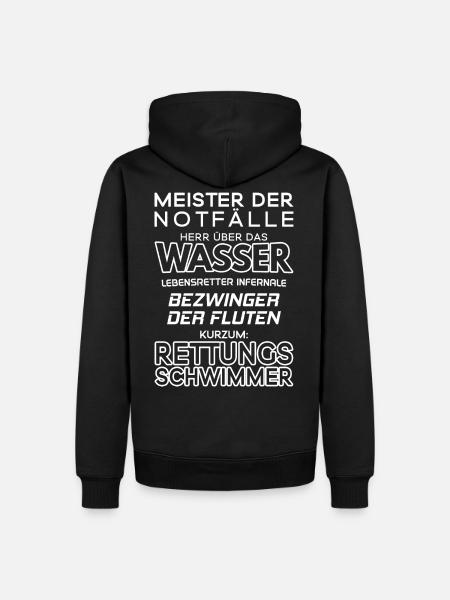 Rettungsschwimmer/Rettungsschwimmerin - Männer Premium Bio Hoodie - Schwarz