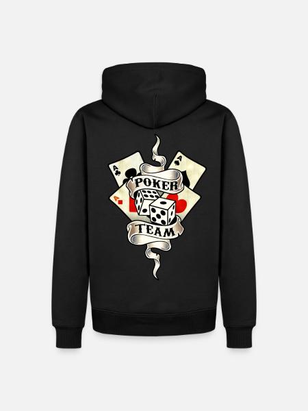 poker team design 8 - Männer Premium Bio Hoodie - Schwarz