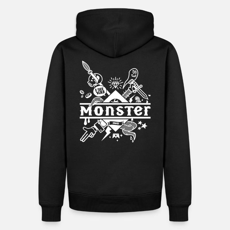 sample - Männer Premium Bio Hoodie - Schwarz