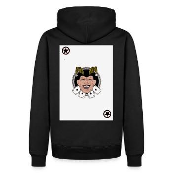 jolly - Männer Premium Bio Hoodie - Schwarz - Hinten - Nico (187cm)
