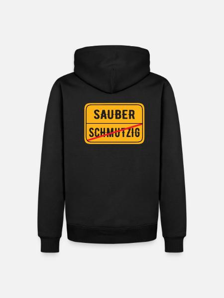 Glazenwasser glazenwassen schoonmaken - Mannen Premium Bio hoodie - zwart