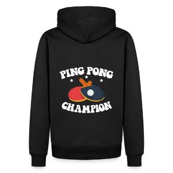 Ping Pong Champion Design Tennis de table et - Sweat à capuche Premium bio Homme - noir - Dos - Nico (187cm)