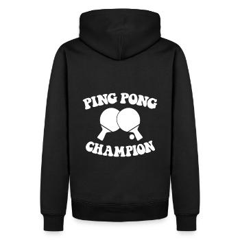 Ping Pong Champion Design Tennis de table et - Sweat à capuche Premium bio Homme - noir - Dos - Nico (187cm)