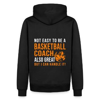 Entraîneur de basket-ball également excellent entraîneur de basket-ball - Sweat à capuche Premium bio Homme - noir - Dos - Nico (187cm)