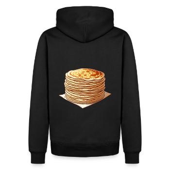 Blini russische Pfannkuchen Russland Crepes Russen - Männer Premium Bio Hoodie - Schwarz - Hinten - Nico (187cm)