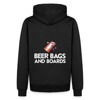 Jeu de Cornhole Tenue de trou de maïs avec Cornhole - Sweat à capuche Premium bio Homme - noir - Dos - Nico (187cm)