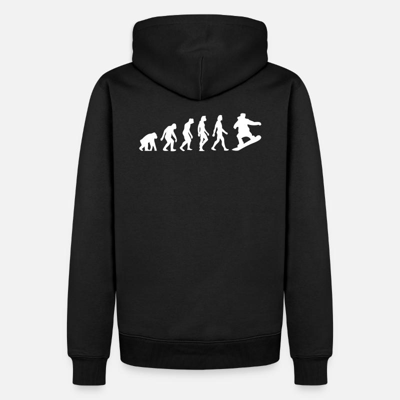 L évolution de Snowboard - Sweat à capuche Premium bio Homme - undefined
