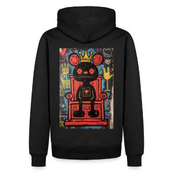 Roi de la mauvaise humeur - Sweat à capuche Premium bio Homme - noir - Dos - Nico (187cm)