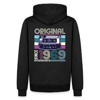 Original 1969 53ème Anniversaire Cadeau Hommes - Sweat à capuche Premium bio Homme - noir - Dos - Nico (187cm)