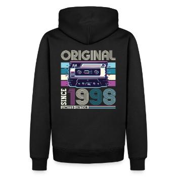 Original 1998 24th Birthday Gift Hommes - Sweat à capuche Premium bio Homme - noir - Dos - Nico (187cm)