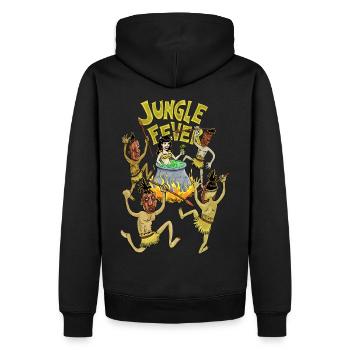 jungle fever - Sweat à capuche Premium bio Homme - noir - Dos - Nico (187cm)