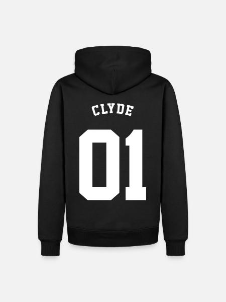 CLYDE - Männer Premium Bio Hoodie - Schwarz