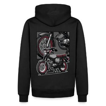 S51 (Tuning) // Illustration - Männer Premium Bio Hoodie - Schwarz - Hinten - Nico (187cm)
