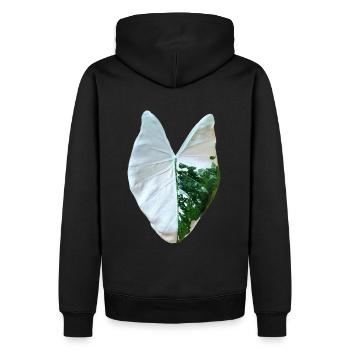 alocasia macrorrhizos variegata _ نبات ألوكاسيا - Sweat à capuche Premium bio Homme - noir - Dos - Nico (187cm)