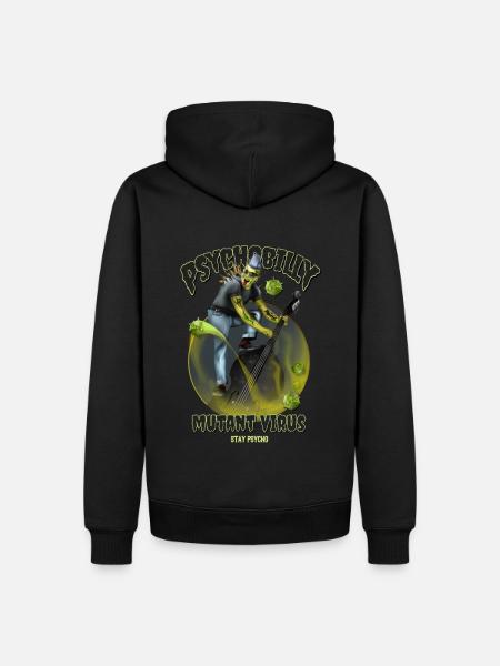 Psychobilly-Mutanten-Virus - Männer Premium Bio Hoodie - Schwarz