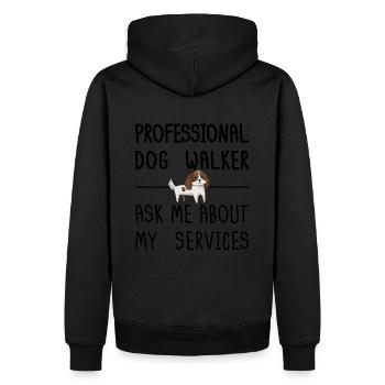 PRO DOG WALKING MERCH - Men’s Premium Organic Hoodie - black - Back - Nico (187cm)