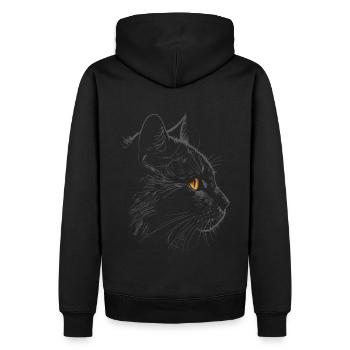 Chat Noir Bombay Chat Tenue pour - Sweat à capuche Premium bio Homme - noir - Dos - Nico (187cm)