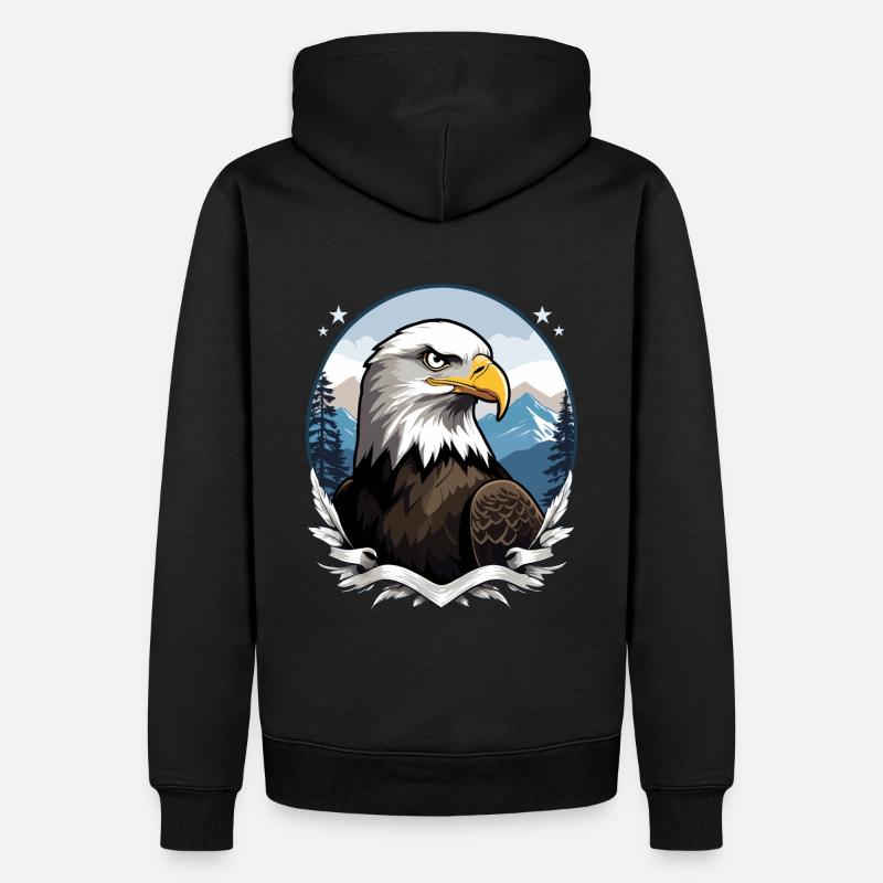 Pygargue à tête blanche - Sweat à capuche Premium bio Homme - noir
