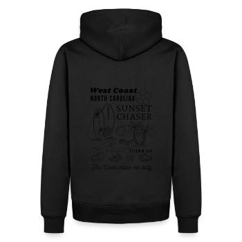 Summer Vibes - Männer Premium Bio Hoodie - Schwarz - Hinten - Nico (187cm)