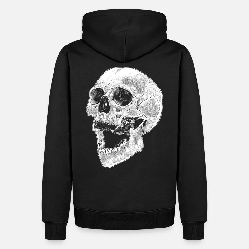 Skull skull bones Gothic - Men’s Premium Organic Hoodie - black