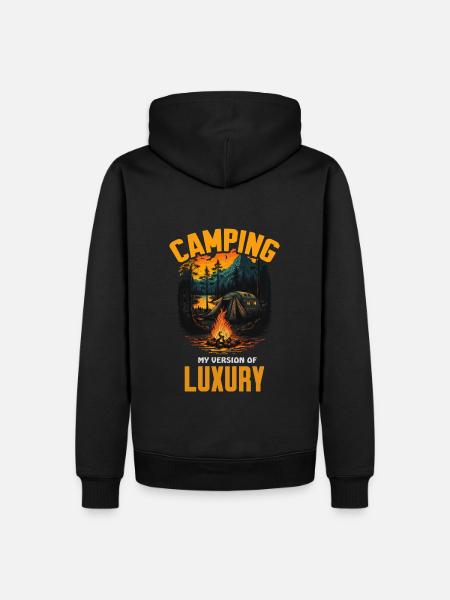 La mia versione del lusso - escursionismo-campeggio-outdoor - Herre Premium økologisk hoodie - sort