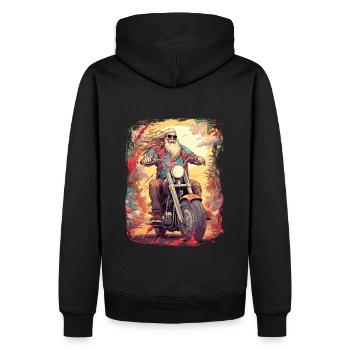 Tenue de motard de motocross pour les tours à moto - Sweat à capuche Premium bio Homme - noir - Dos - Nico (187cm)