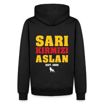 Aslan futbal T-Shirt - Turc - Sweat à capuche Premium bio Homme - noir - Dos - Nico (187cm)