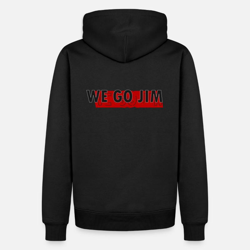 WE Go GYM - Männer Premium Bio Hoodie - Schwarz