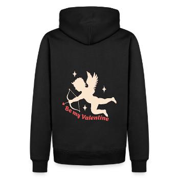 Be My Valentine Cupidon la Saint-Valentin - Sweat à capuche Premium bio Homme - noir - Dos - Nico (187cm)
