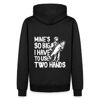 Des mines si grosses que je dois utiliser une perche à deux mains - Sweat à capuche Premium bio Homme - noir - Dos - Nico (187cm)