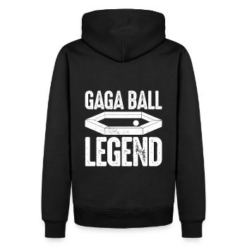 Gaga Ball Legend Dodgeball Gagaball Spieler Gaga - Männer Premium Bio Hoodie - Schwarz - Hinten - Nico (187cm)