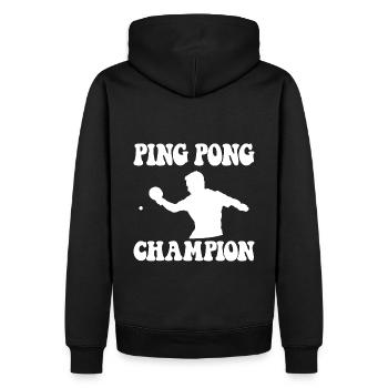Ping Pong Champion Design Tennis de table et - Sweat à capuche Premium bio Homme - noir - Dos - Nico (187cm)