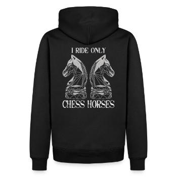 Schach Schachfiguren Schachspiel Lustig Geschenk - Männer Premium Bio Hoodie - Schwarz - Hinten - Nico (187cm)