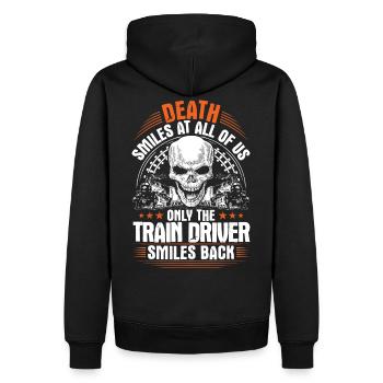 Triebfahrzeugführer Lokführer Lokomotivführer - Männer Premium Bio Hoodie - Schwarz - Hinten - Nico (187cm)