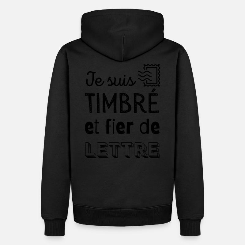 Timbré - Sweat à capuche Premium bio Homme - noir