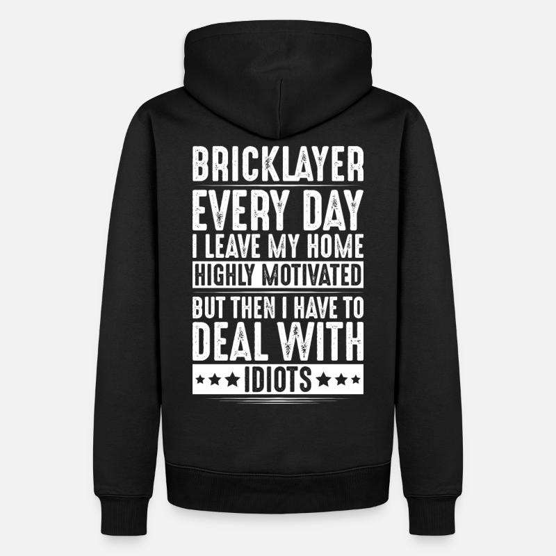 Maçon Bricklayer Mason - Sweat à capuche Premium bio Homme - noir