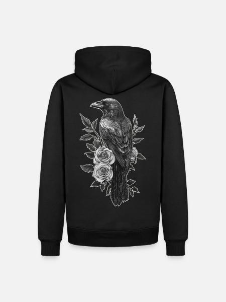 Raven - Men’s Premium Organic Hoodie - black