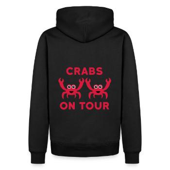 Crabes en tournée (deux crabes) - Sweat à capuche Premium bio Homme - noir - Dos - Nico (187cm)