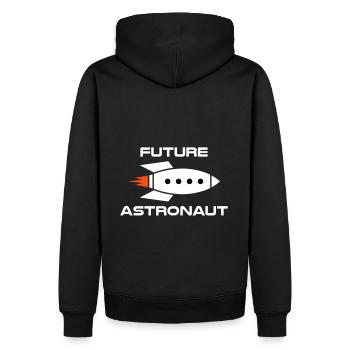 Future astronaut (Raumschiff) - Männer Premium Bio Hoodie - Schwarz - Hinten - Nico (187cm)