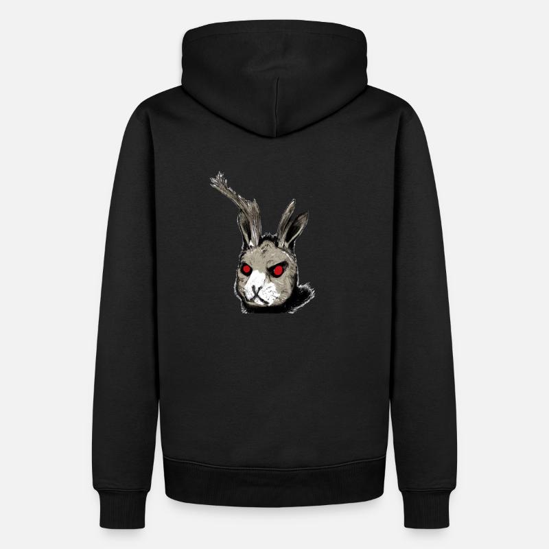 Cursedrabbit1back - Männer Premium Bio Hoodie - Schwarz
