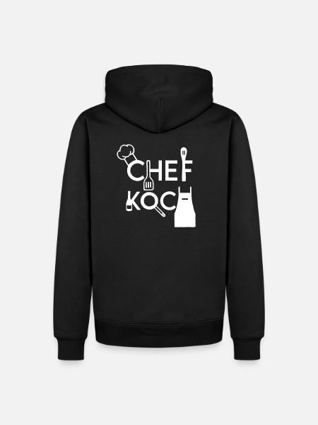Le chef - pour les chefs et les cuisiniers - Herre Premium økologisk hoodie - sort