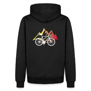 Racer - Men’s Premium Organic Hoodie - black - Back - Nico (187cm)