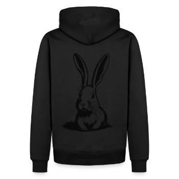 lapin de Pâques dunke - Sweat à capuche Premium bio Homme - noir - Dos - Nico (187cm)