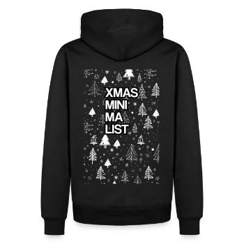 Noël minimaliste - Sweat à capuche Premium bio Homme - noir - Dos - Nico (187cm)