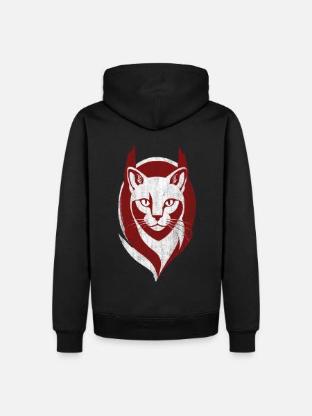 Cool Cat Logo Katt Kattunge - Ekologisk premiumluvtröja herr - svart