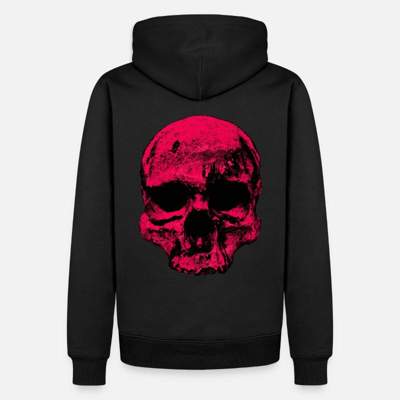 Schädel - Männer Premium Bio Hoodie - Schwarz